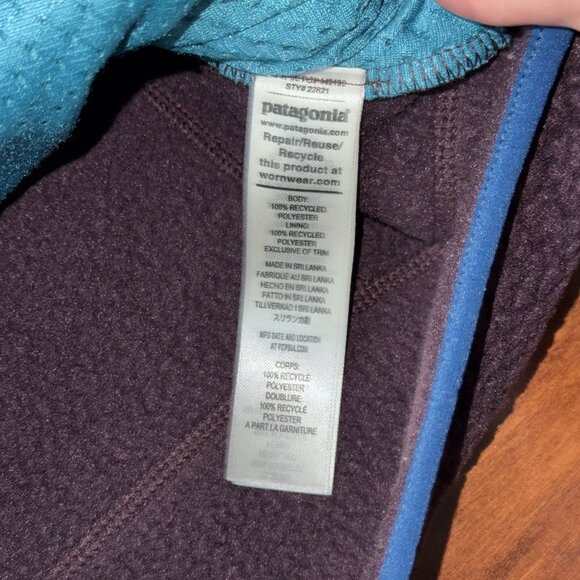 Patagonia Classic Retro-X Fleece Vest Deep Pile Sherpa Purple Men’s Size Large - Picture 4 of 5